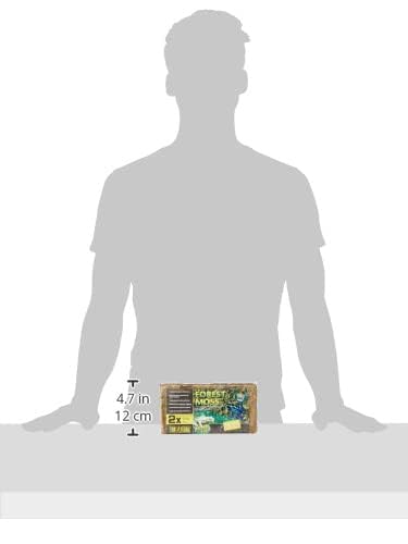 Exo Terra Forest Plume Moss en lot de 2 prêt à l'emploi pour terrariums