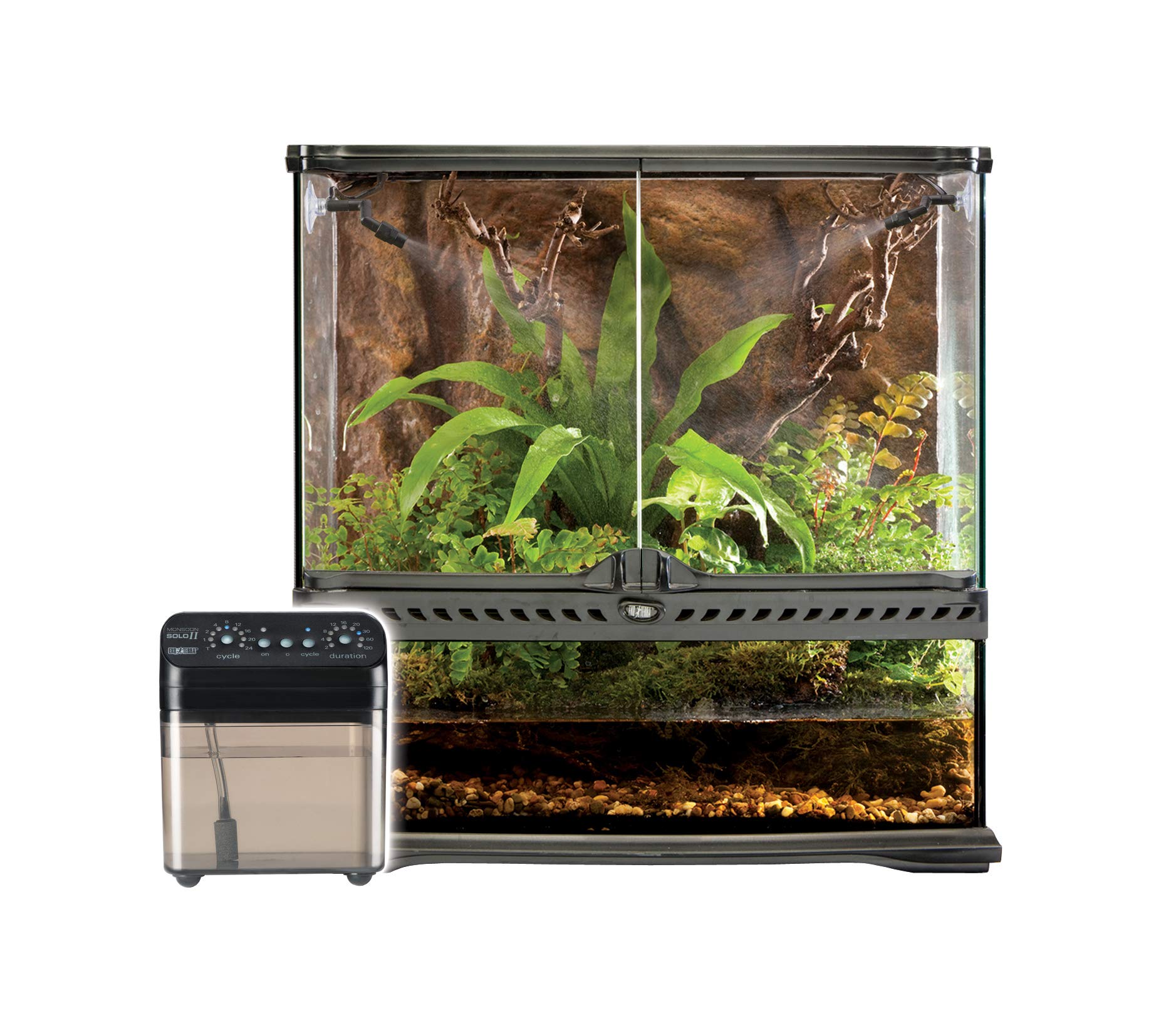 Exo Terra Monsoon Solo II – buse supplémentaire pour couverture multi-zones.
