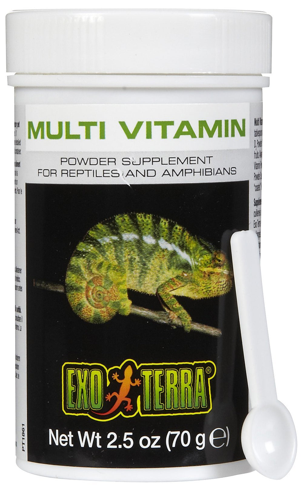 Exo Terra Poudre Multivitamine enrobant des insectes pour nutrition équilibrée.