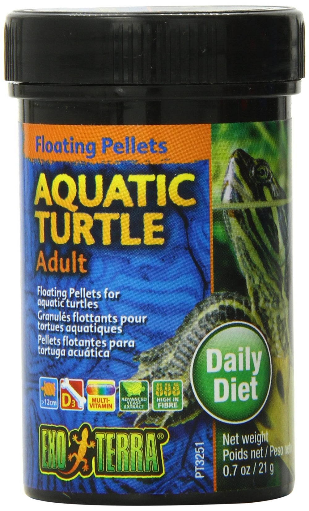 Exo Terra: pastilles flottantes pour tortue aquatique adulte, alimentation équilibrée.