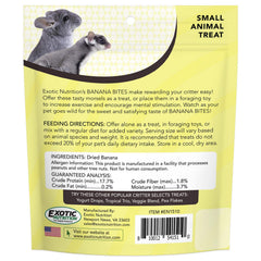 Exotic Nutrition Bouchées de Banane — prise en main idéale pour récompenser votre animal.