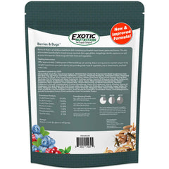 Exotic Nutrition Berries & Bugs, melange insectes et fruits, aliment complet pour insectivores.