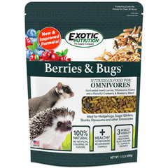 Exotic Nutrition Berries & Bugs, sac hermetique 3 livres, conserve la fraicheur.