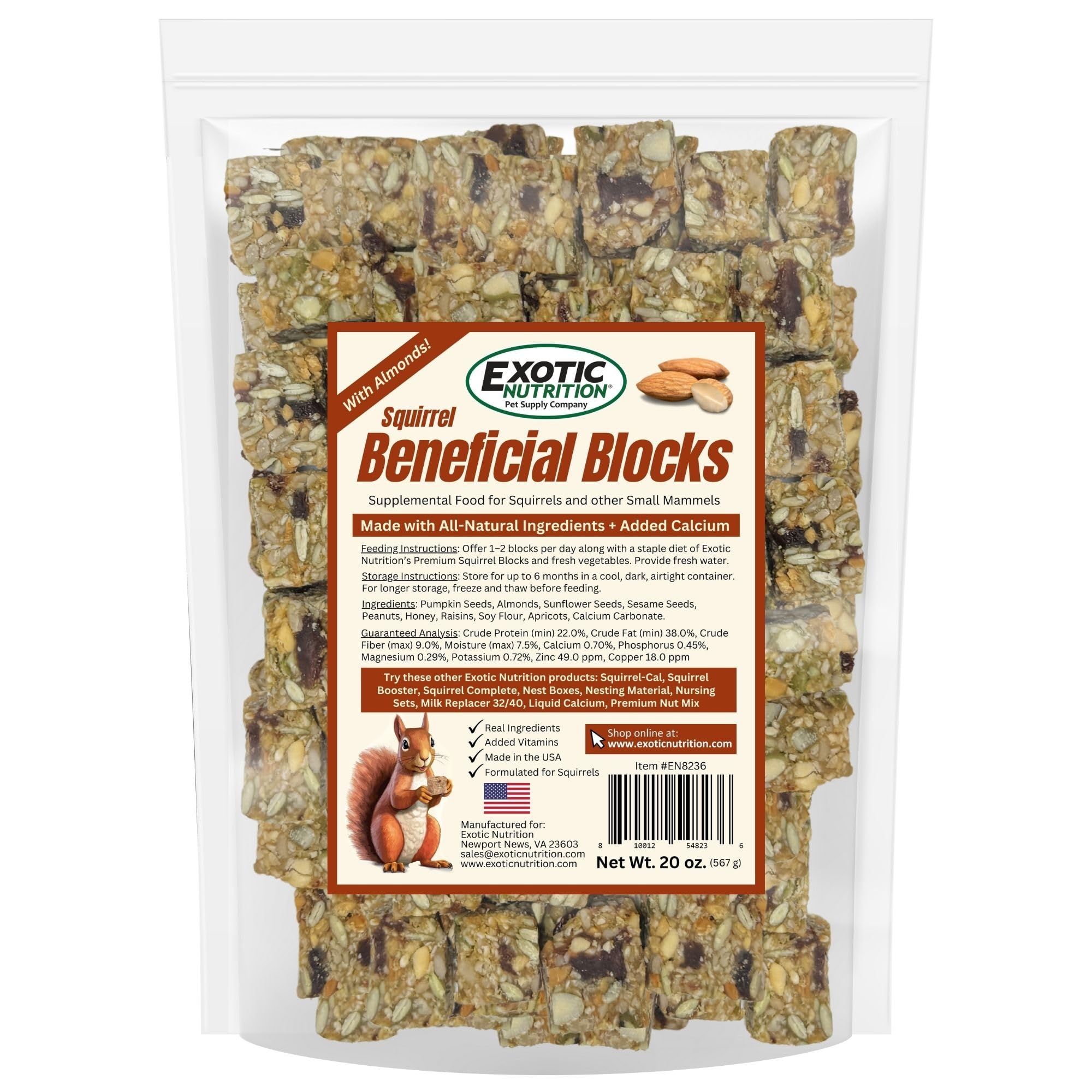 Exotic Nutrition blocs forages – encouragent la recherche de nourriture.