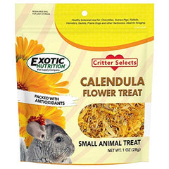 Exotic Nutrition Calendula – jouet rempli pour exploration alimentaire des petits animaux.