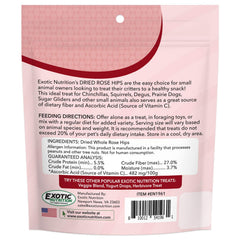 Exotic Nutrition cynorhodons séchés en gros plan, riches en vitamines.