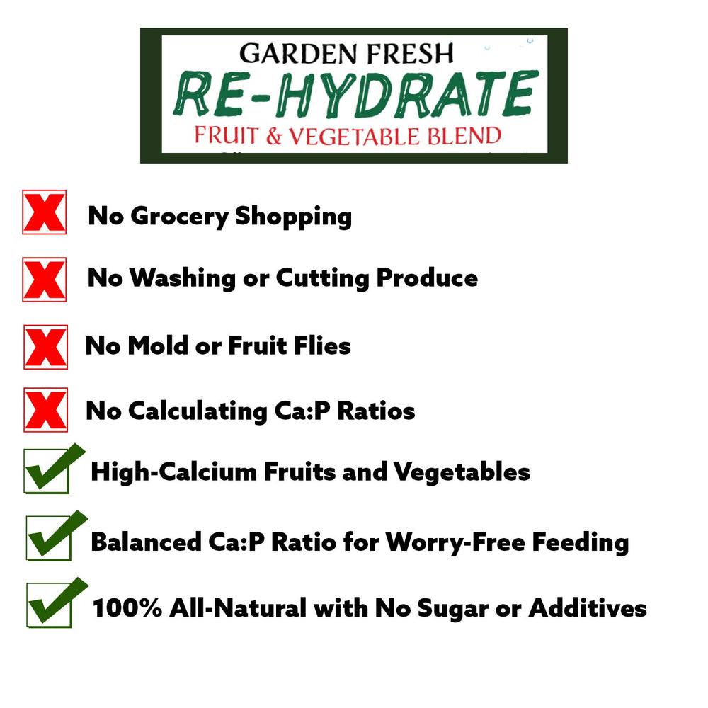 Exotic Nutrition Garden Fresh Rehydrate : enrichissement comportemental et stimulation sensorielle.
