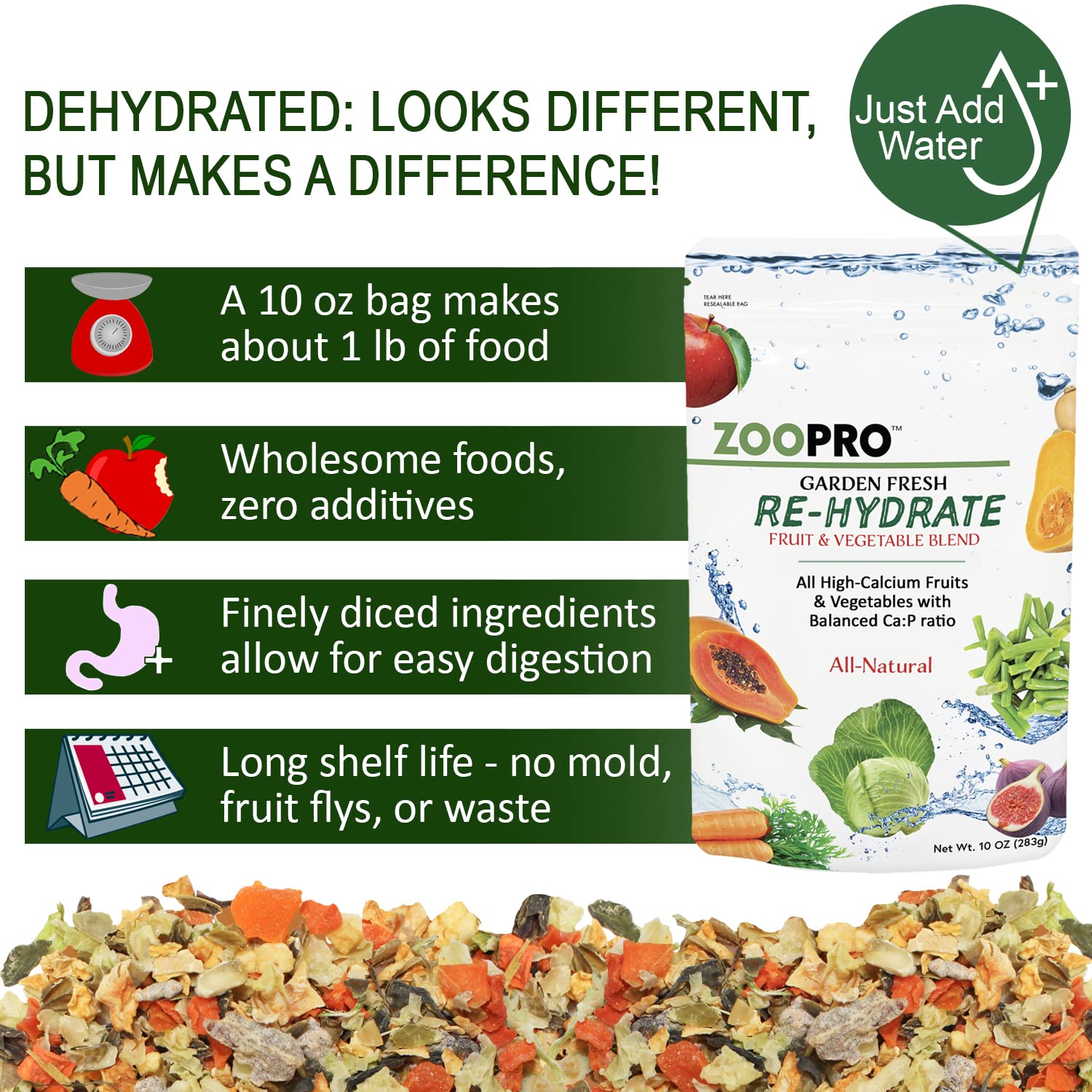 Exotic Nutrition Garden Fresh Rehydrate : sachet de 10 oz prêt à l emploi.