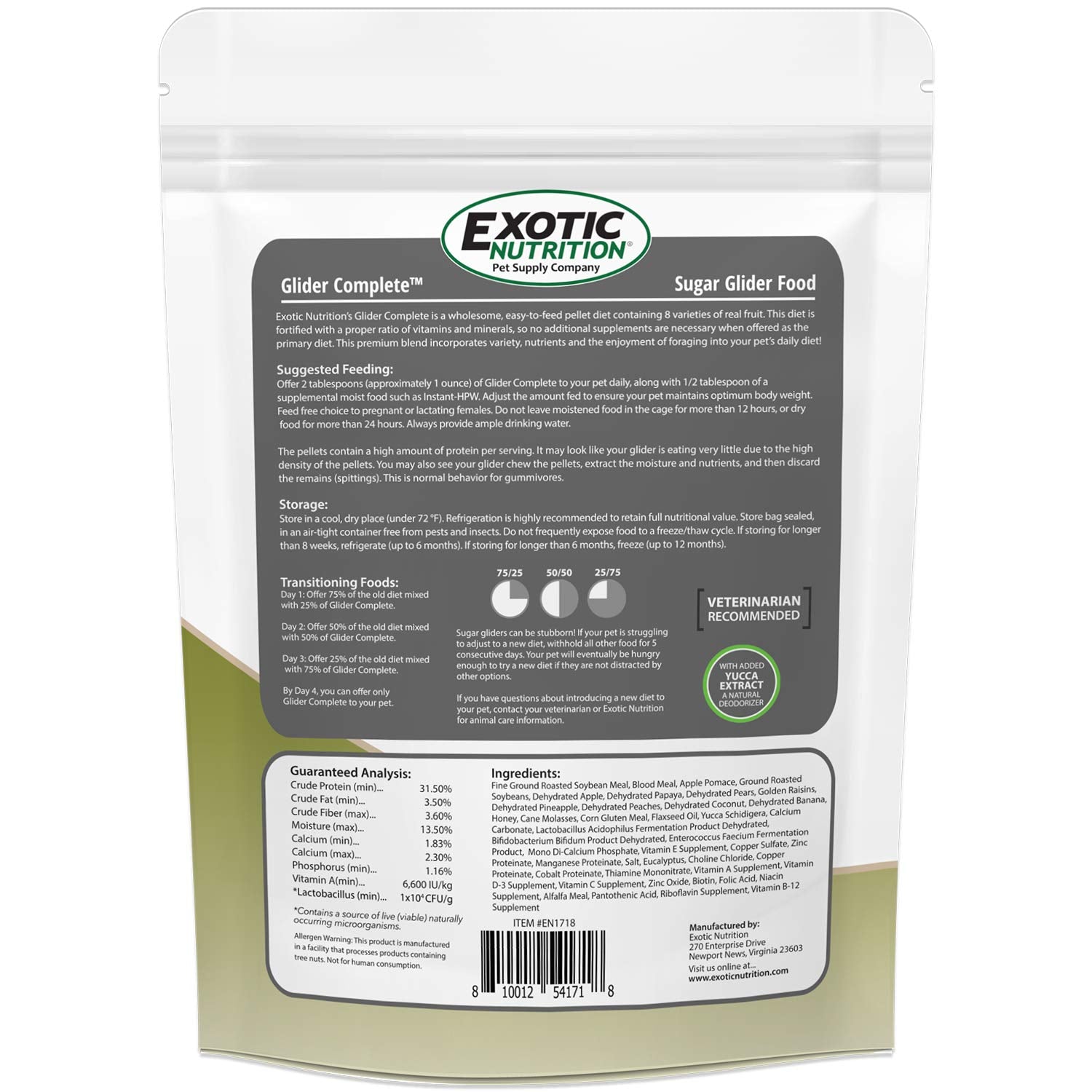 Exotic Nutrition Glider Complete – Assortiment-fruits-secs complète l’alimentation quotidienne.