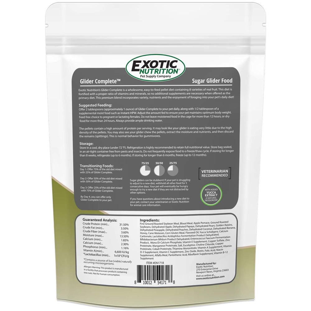 Exotic Nutrition Glider Complete – Assortiment-fruits-secs complète l’alimentation quotidienne.