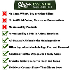 Glider Essential Exotic Nutrition ingrédients complets et sans remplissage.