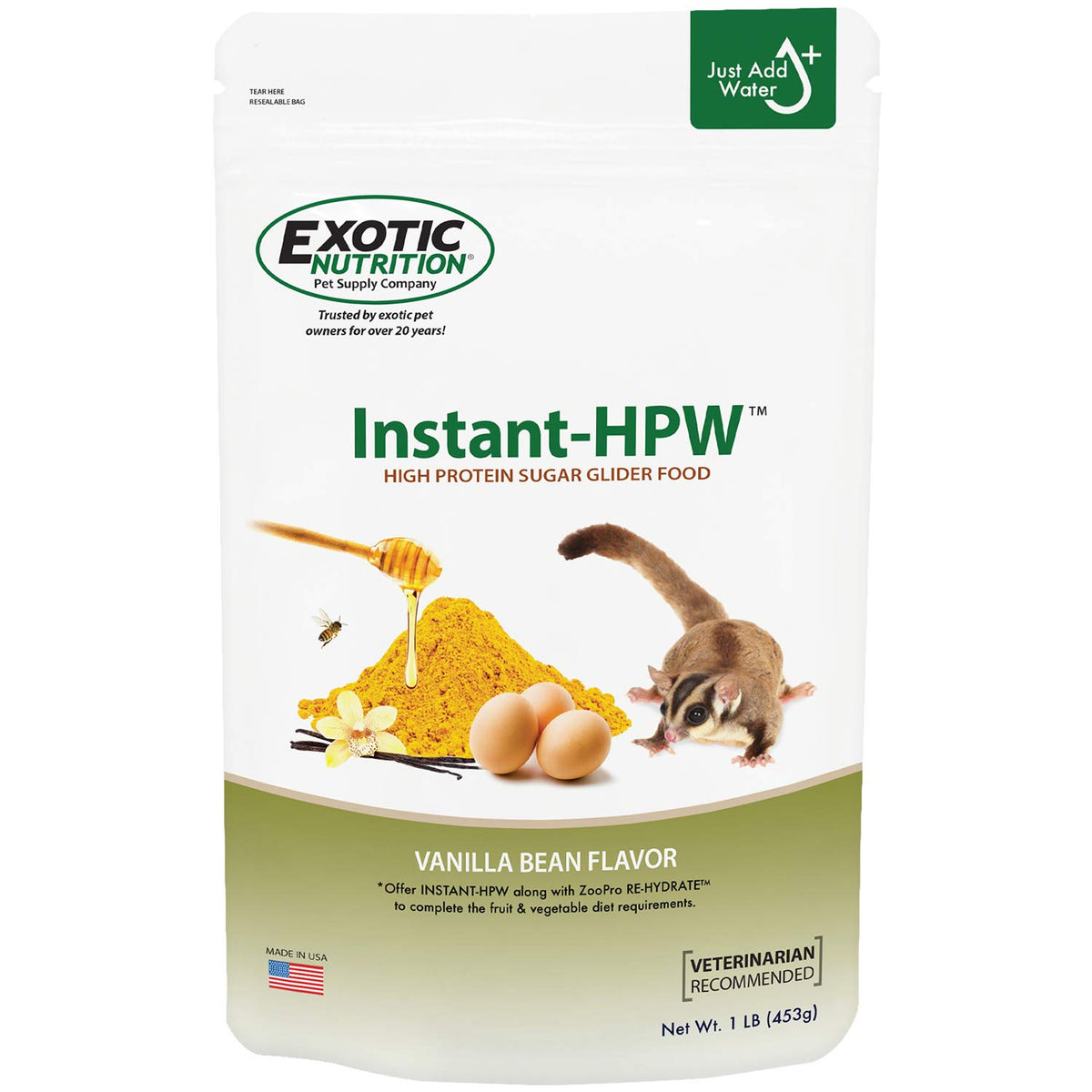 Instant-HPW en poudre d'Exotic Nutrition, nutrition rapide pour planeurs à sucre.