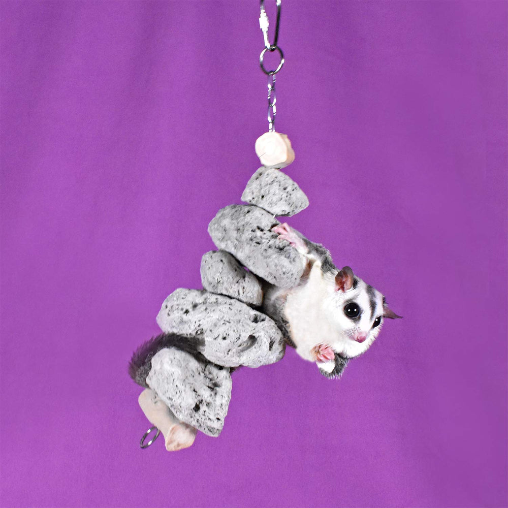 Exotic Nutrition Pendentif dentition pierre ponce – stimule l’activité et le jeu en cage.