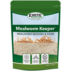 Exotic Nutrition Mealworm Keeper – emballage prêt pour l’élevage sain des vers de farine.