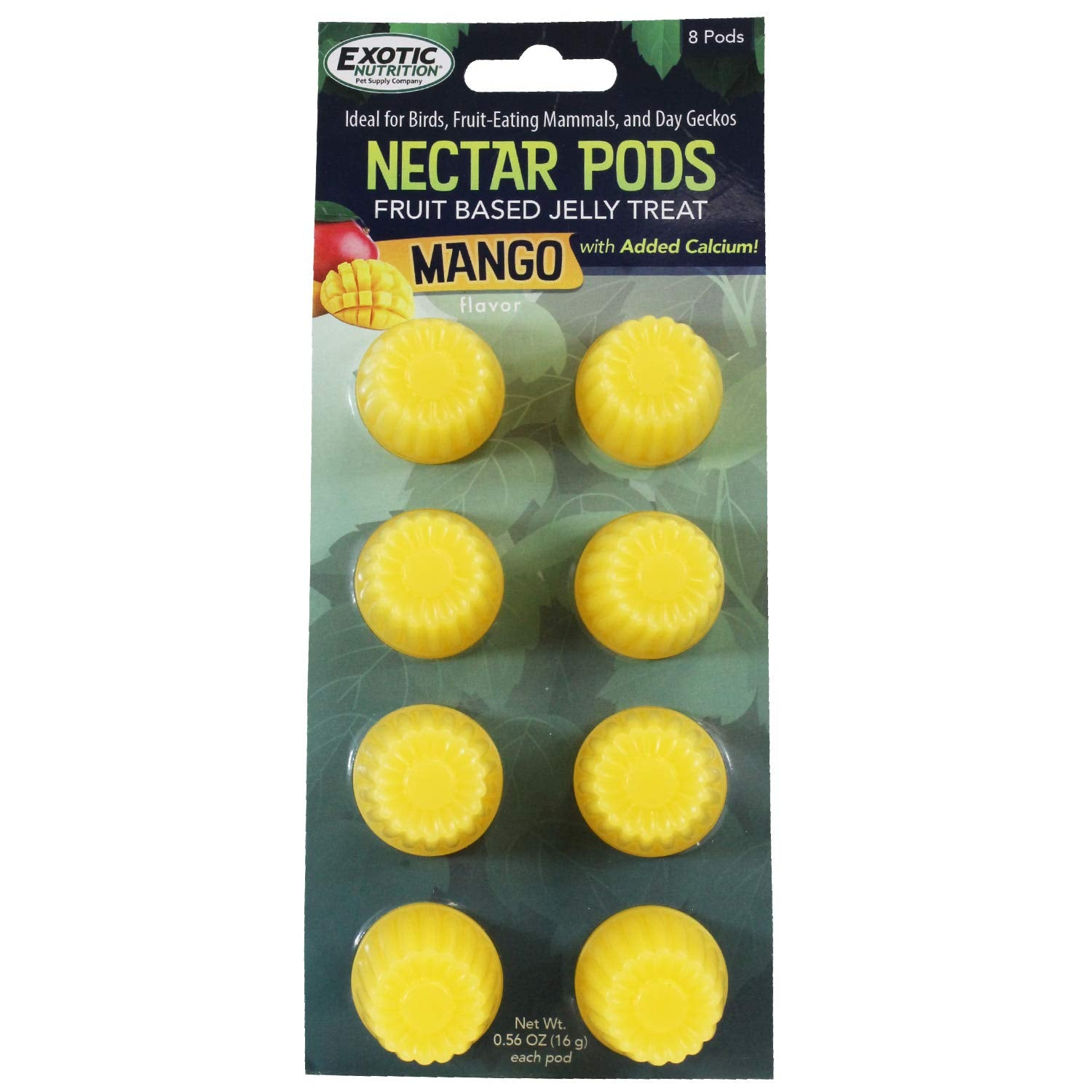 Nectar Pods Mango Exotic Nutrition – emballage clair, friandise pratique pour petites bêtes