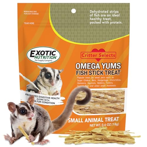 Omega Yums Exotic Nutrition – baton-poisson, pelage brillant et enrichissement alimentaire