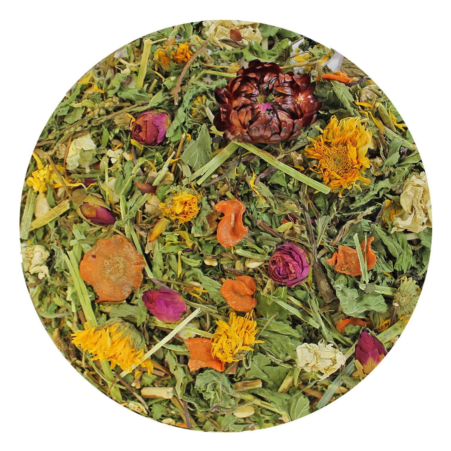 Pasture Plus+ avec herbes sèches pour un goût naturel.
