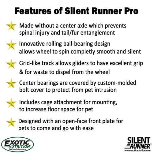 Silent Runner Pro Exotic Nutrition, montage au sol sûr et stable pour utilisation en intérieur.