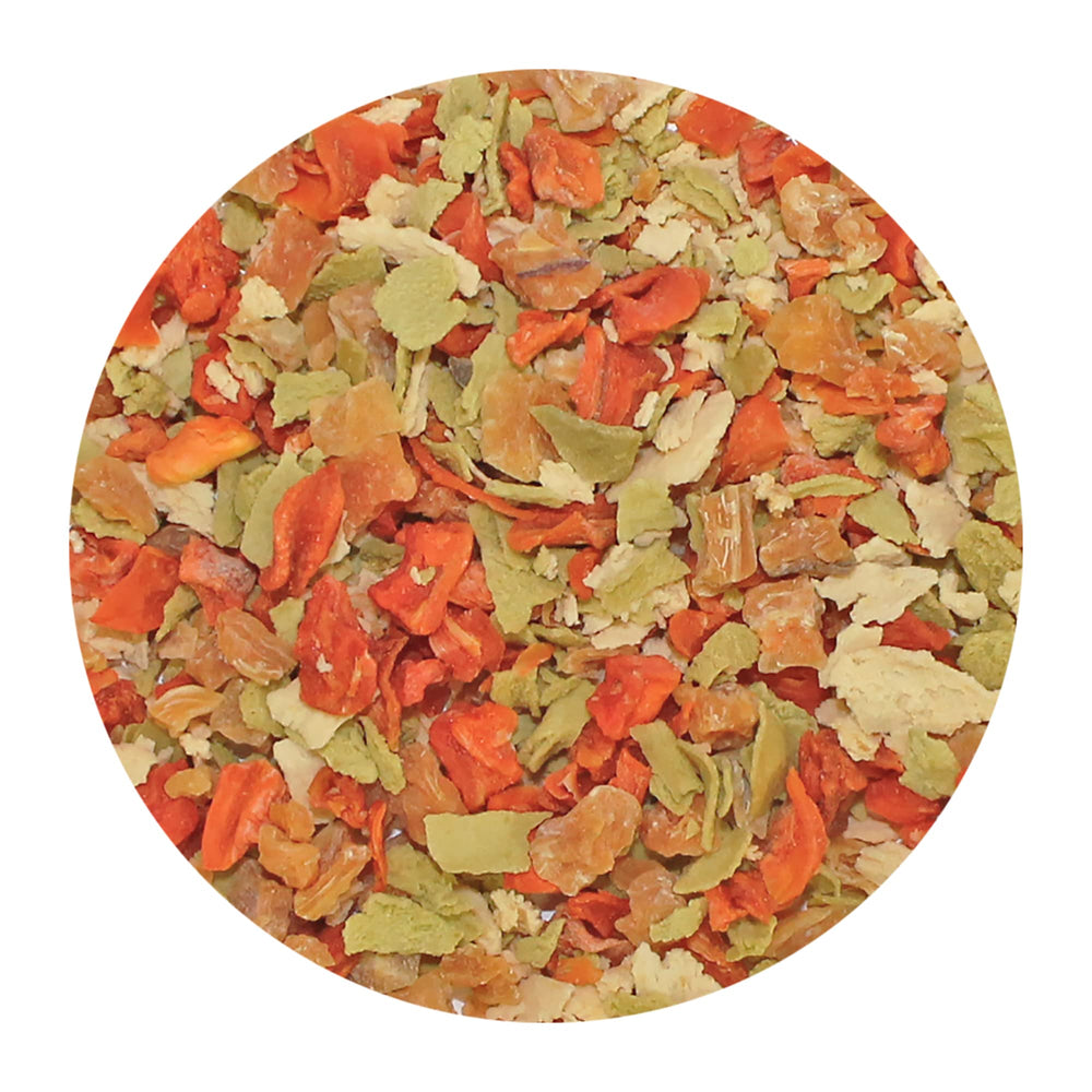 Mélange Exotic Nutrition avec flocons de pois jaunes, source de fibres et variété.