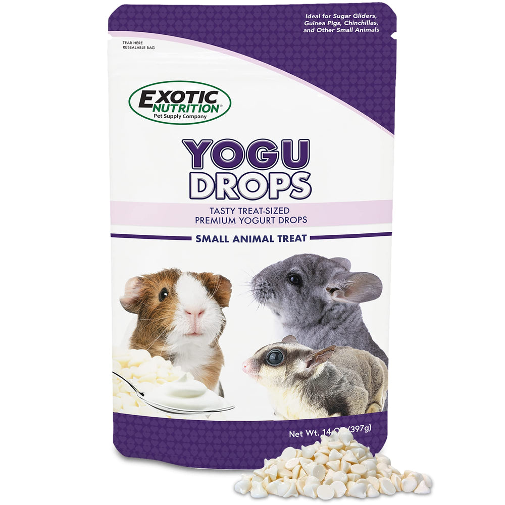 Yogu Drops Exotic Nutrition dans une bouteille, idéale pour récompenser lors de l'entraînement.