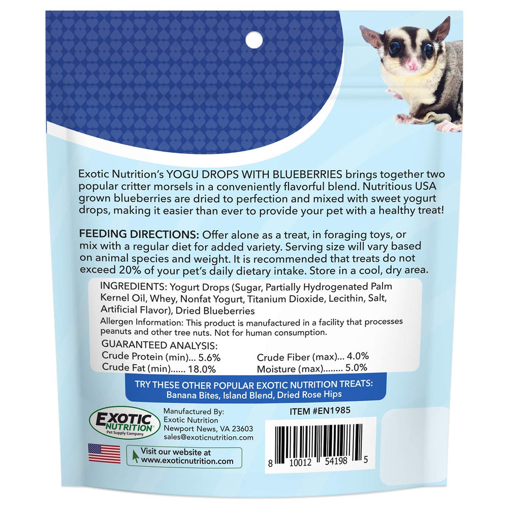 Exotic Nutrition Yogu Drops Myrtille — jouet de forage stimulant la recherche de nourriture
