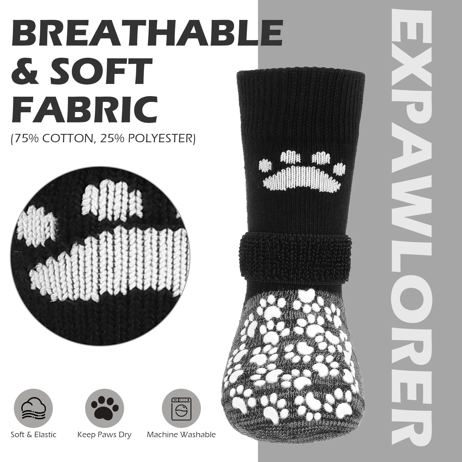 Expawlorer bottes-chien protection-pattes contre chaleur et surfaces rugueuses