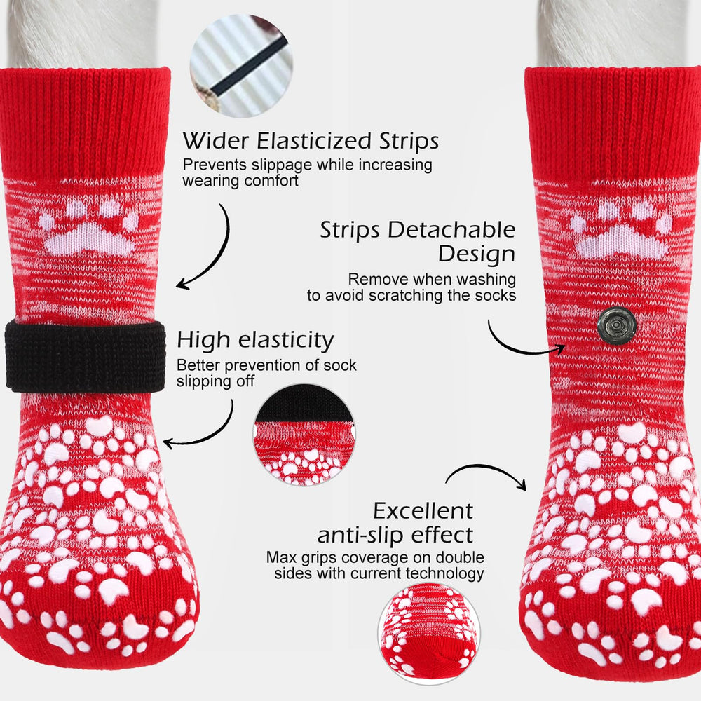 EXPAWLORER bottes chien traction des pattes sur sol lisse pour plus de stabilité.