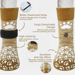 EXPAWLORER chaussettes-pattes avec traction double-face pour adhérence sur sols lisses.