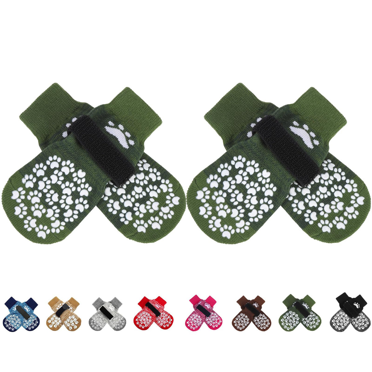 EXPAWLORER chaussettes anti-glisse pour chiens, traction sur sols lisses.
