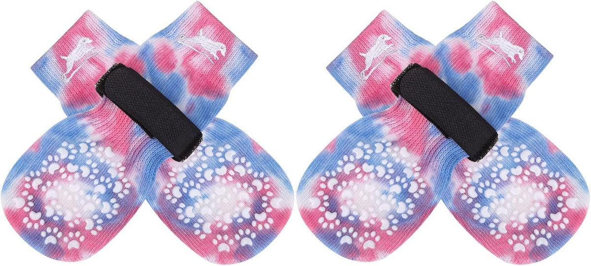 EXPAWLORER chaussettes anti-léchage pour chien, traction renforcée sur sol lisse.