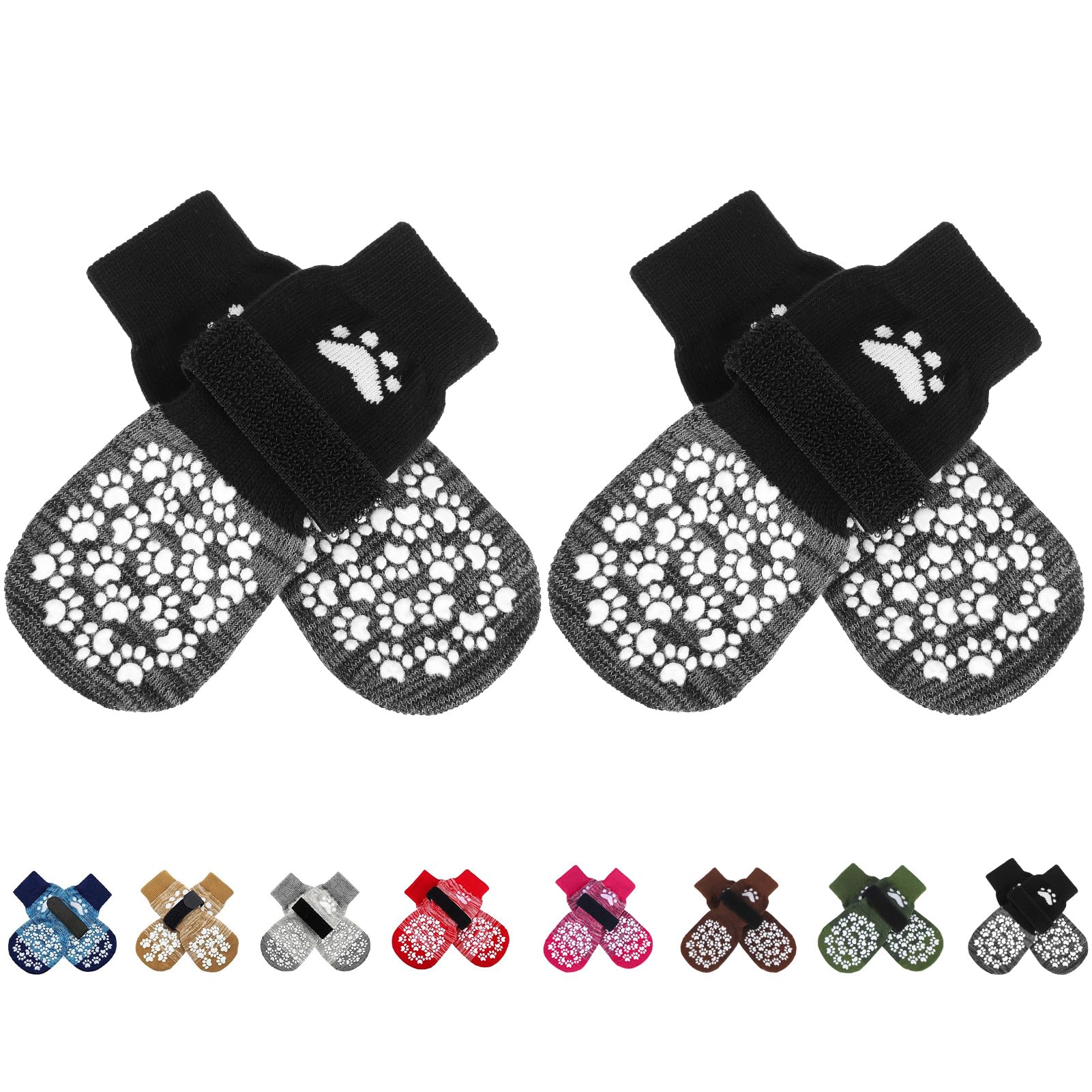 Expawlorer chaussettes-chien anti-glisse pour traction accrue