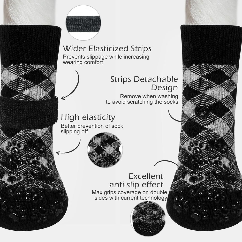 EXPAWLORER chaussettes chien double adhérence sur sols lisses.