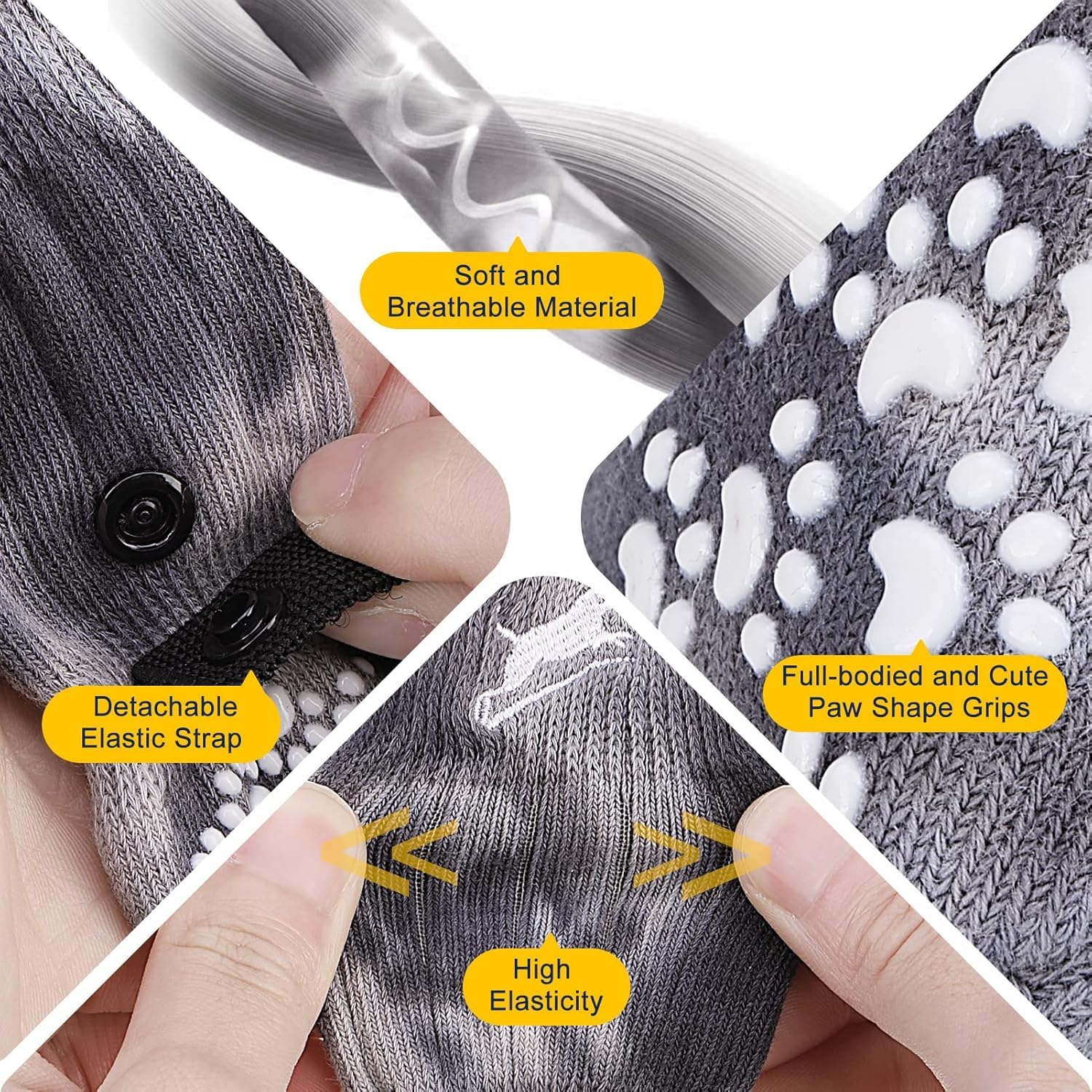 EXPAWLORER chaussettes chien petit traction intérieur pour déplacements faciles