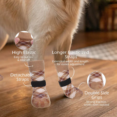 EXPAWLORER chaussons chien grip double-face pour stabilité.