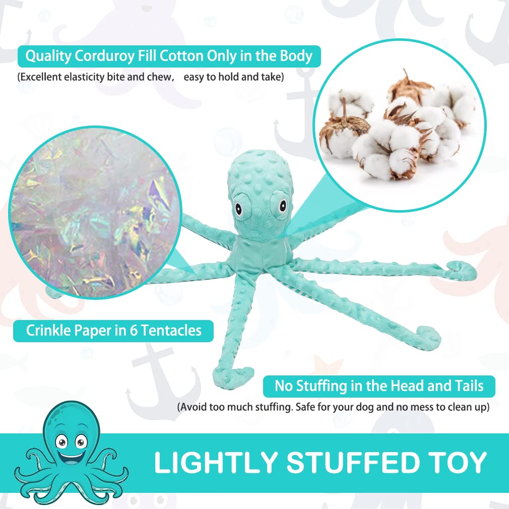EXPAWLORER Pieuvre pour chien, jouet interactif avec pattes longues pour stimulation.