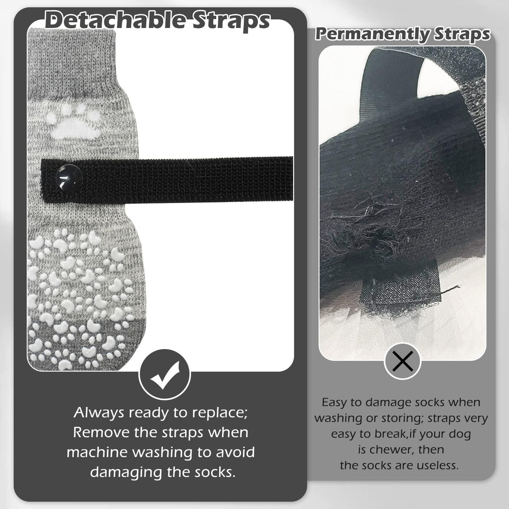 EXPAWLORER chaussettes chien sangles elastiques amovibles pour ajustement sûr.