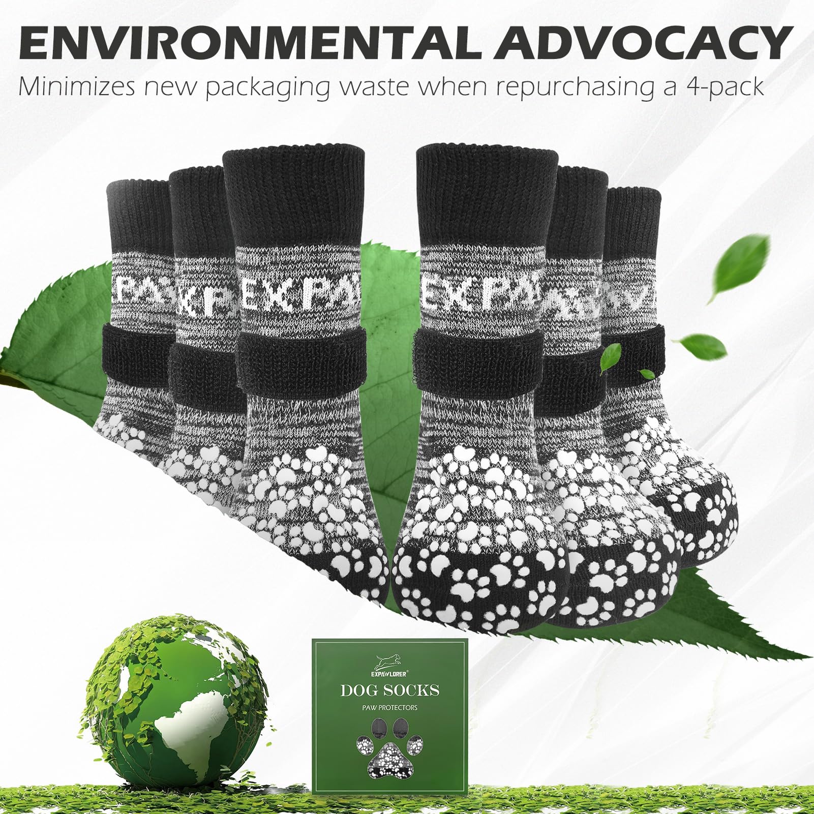 EXPAWLORER chaussettes grip durable sur les surfaces.