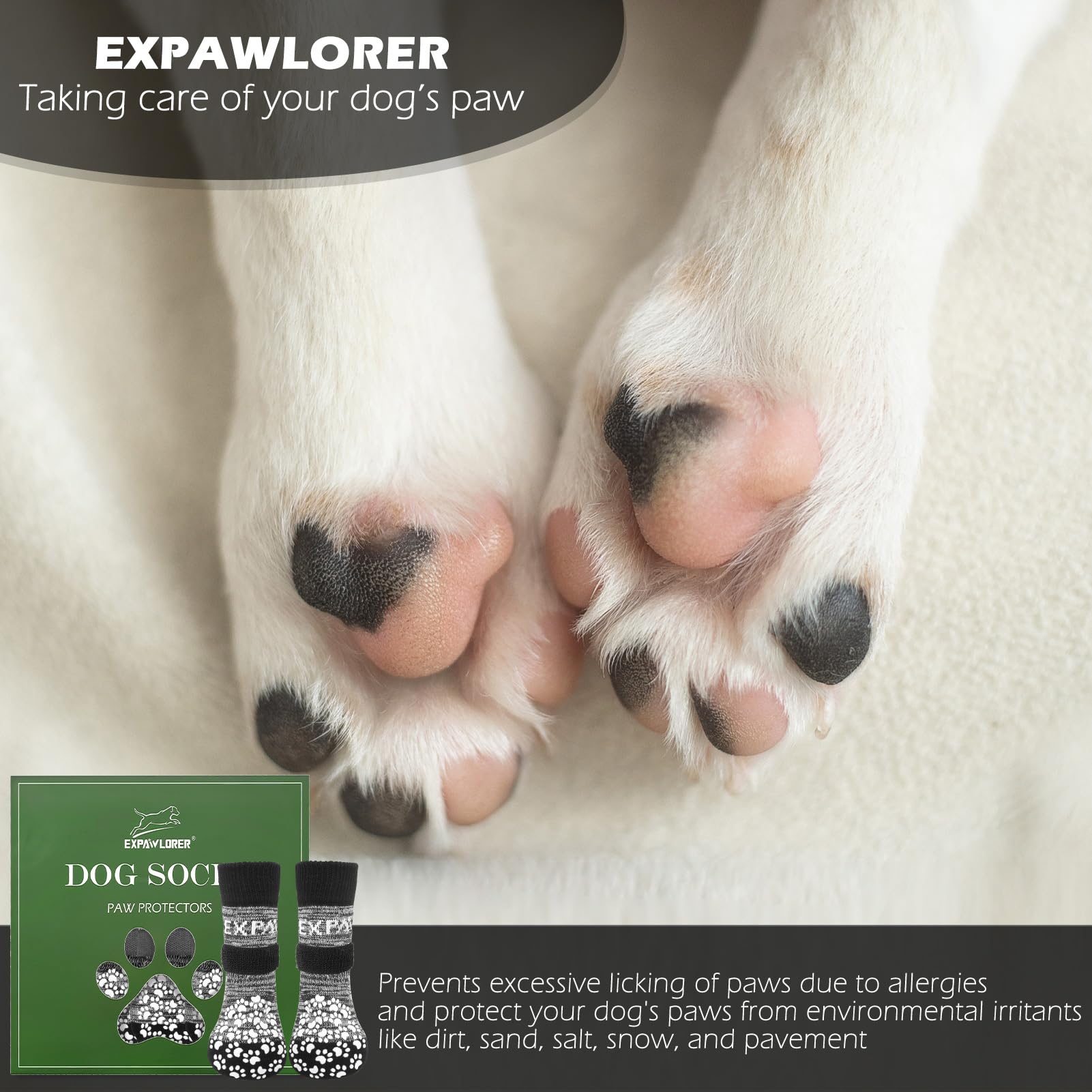 EXPAWLORER chaussettes sangles elastiques ajustement sûr.