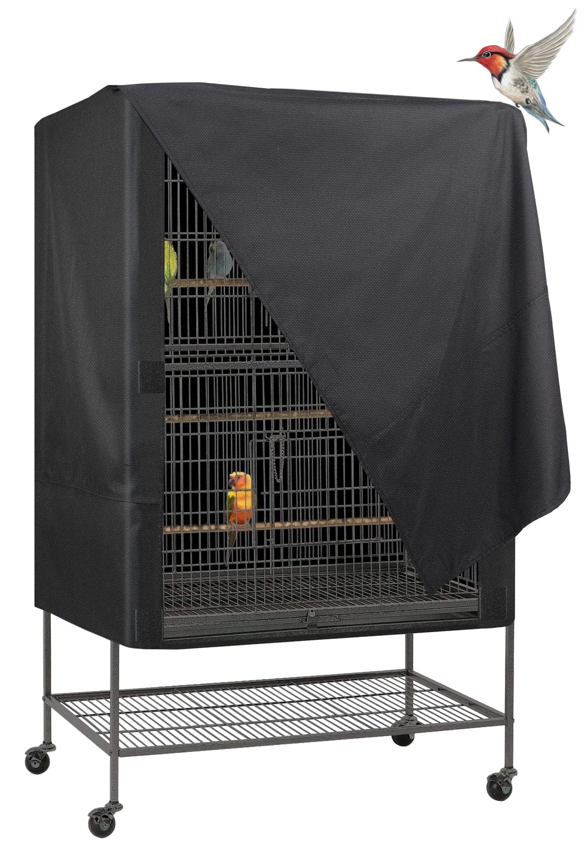 Explore Land Couverture de cage Noir XL vue avant, protection et confort.