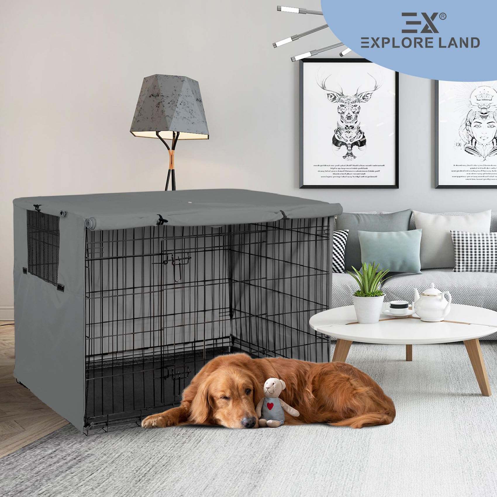 Explore Land: tissu en coton-polyester robuste, installation rapide lors de déplacements.