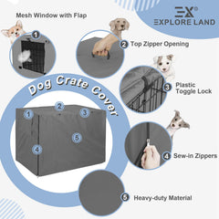 Explore Land ouverture zip et poignée portable pour transport facile.