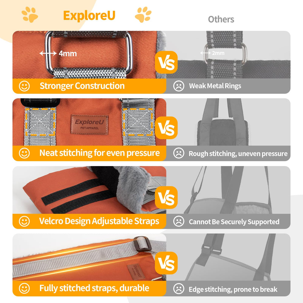 ExploreU visibilite reflectissante harnais chien augmente la sécurité en faible lumière.