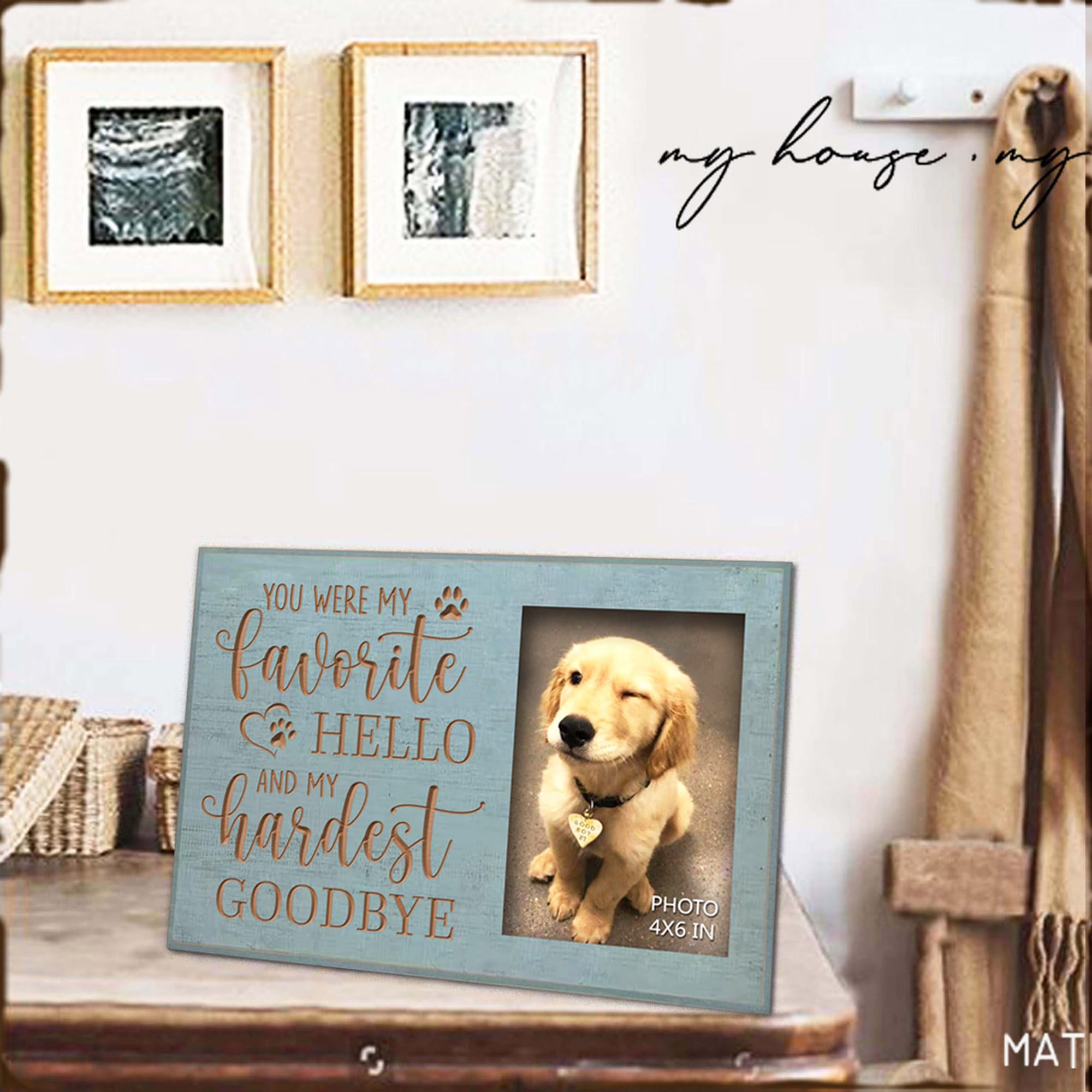 Cadre-memorial EXQUIDECA 4x6 texte grave a la main pour un souvenir durable.