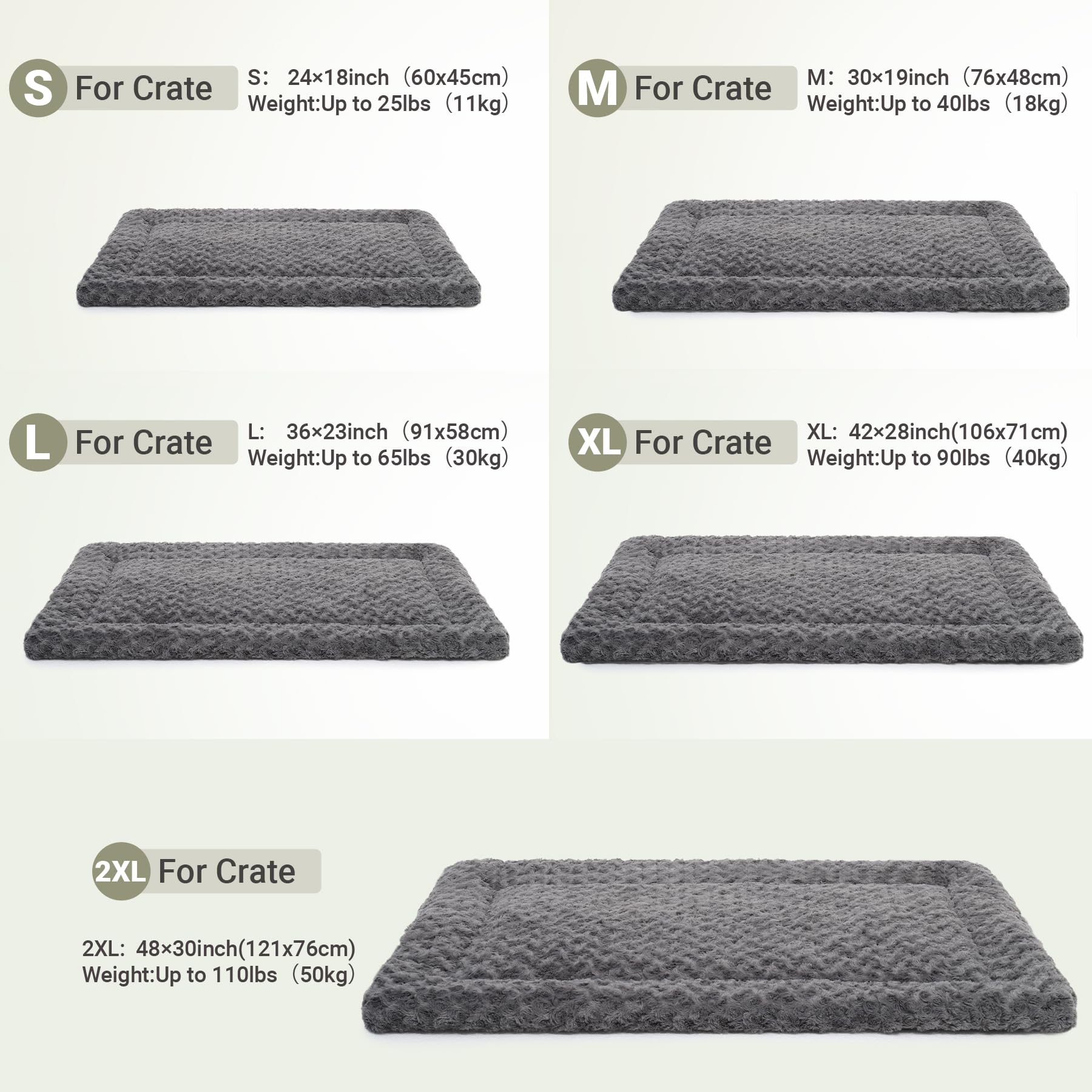 Exsnugy Tapis lit chien toutes saisons, usage été et hiver
