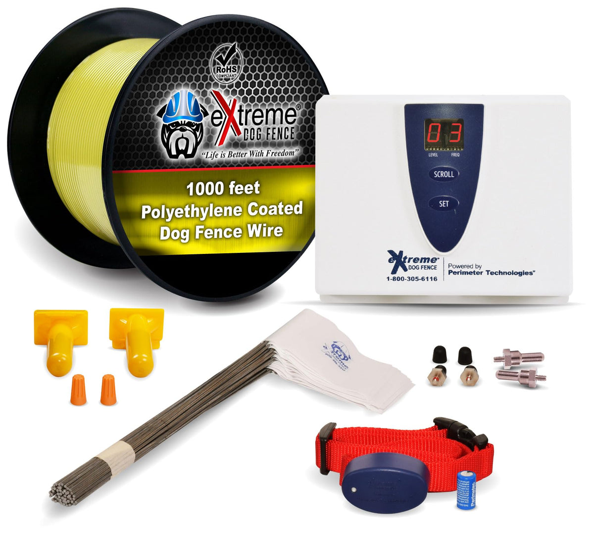 Extreme Dog Fence Active Dog collier jaune en action, sécurité pour votre chien