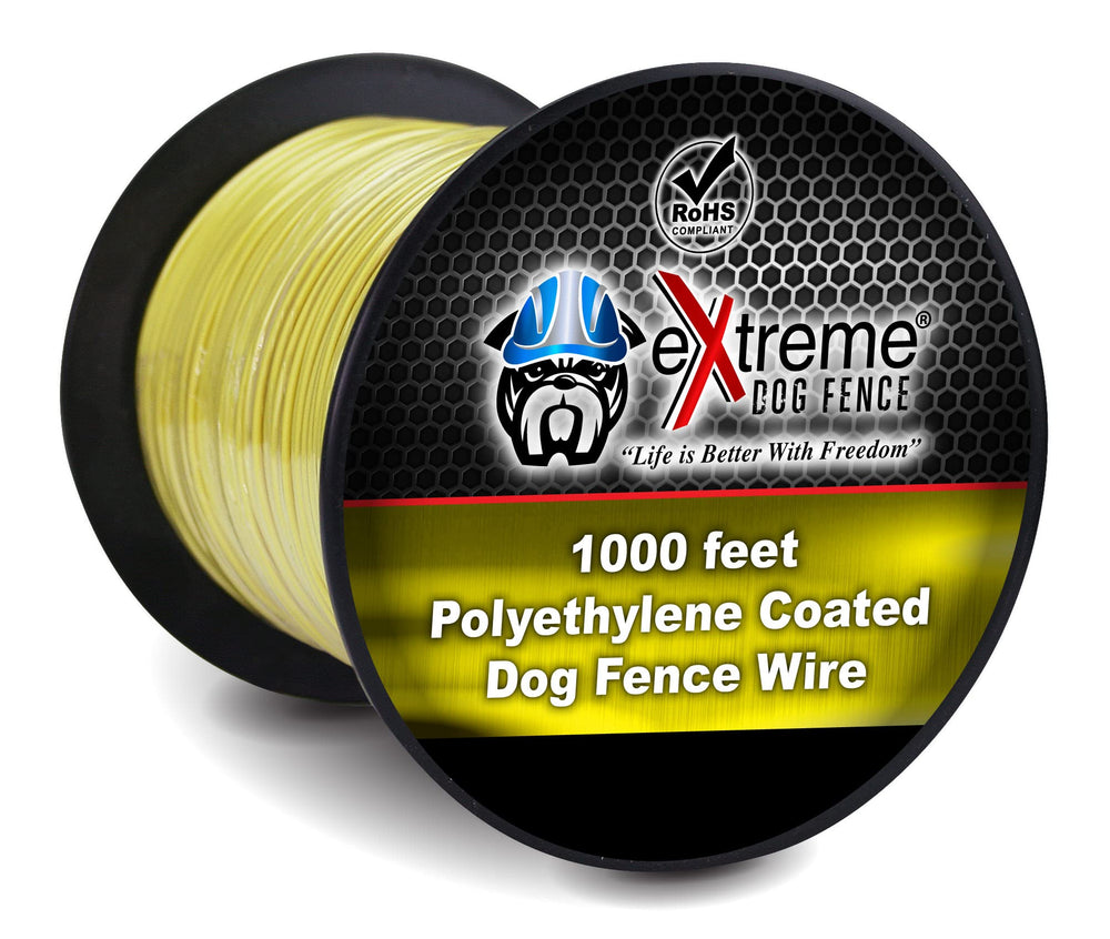 Fil jaune de 1000 pieds Extreme Dog Fence, installation nette et précise