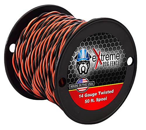 Extreme Dog Fence fil torsade 14AWG 50ft, robuste pour cloture fiable.