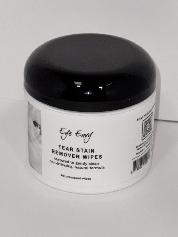 Ingrédients naturels Eye Envy, sans colorants, pour une peau sensible des chats.