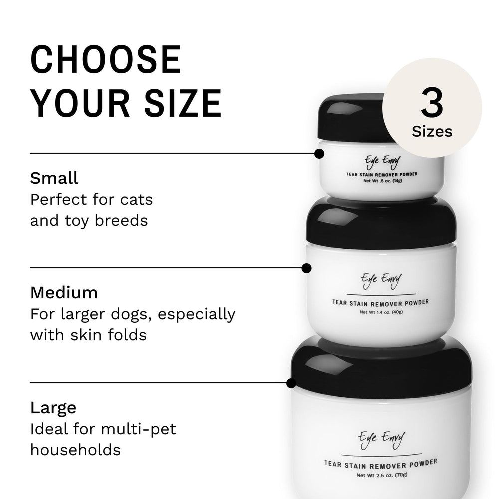 Eye Envy: poudre naturelle pour l'hygiène des yeux des animaux.