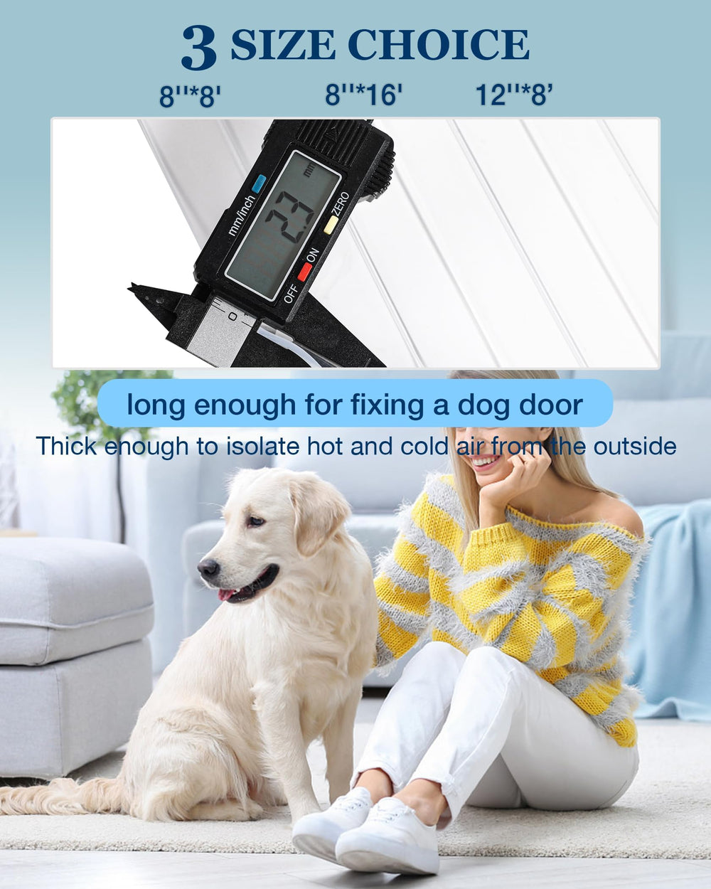 Ezcasch bande vinyle 8x8 porte-chien, installation rapide et simple.